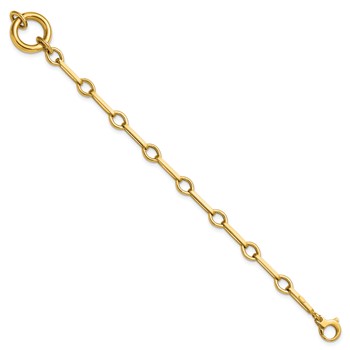 14k Polished Fancy Long Link with Circle 7.75 inch Bracelet — alternate view