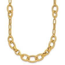 Herco 14K Polished Fancy 6.0mm Link 17 Inch Necklace