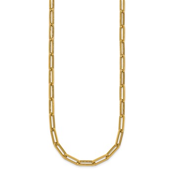 14k Polished 4.3mm Paperclip Link 18 inch Necklace — alternate view