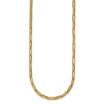 14k Polished 4mm Paperclip Link 18 inch Necklace — alternate view