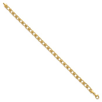 14K Polished and Textured 5.0mm Fancy Knot Link 17 Inch Necklace — alternate view