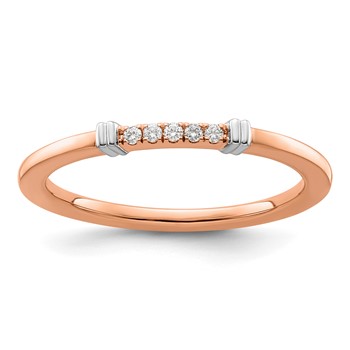 14k Two-Tone Stackable Expressions Diamond Ring