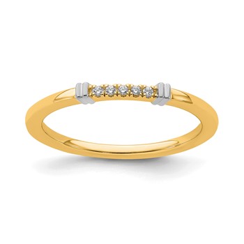 14k Two-Tone Stackable Expressions Diamond Ring