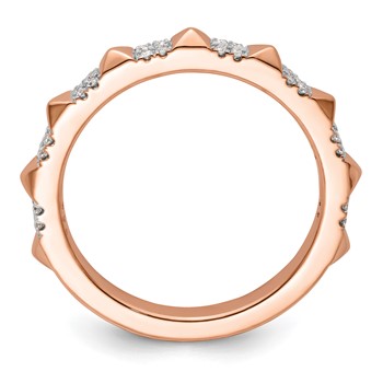 14k Rose Gold Stackable Expressions Diamond Ring — alternate view