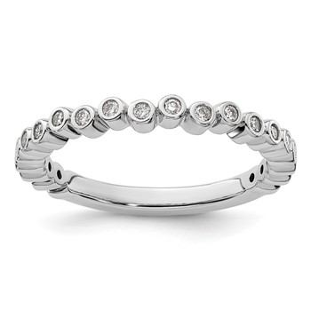 14k White Gold Stackable Expressions Diamond Ring