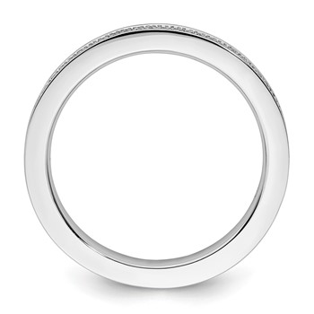 14k White Gold Stackable Expressions Diamond Ring — alternate view