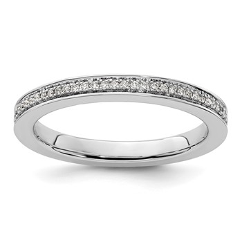 14k White Gold Stackable Expressions Diamond Ring