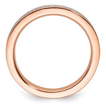 14k Rose Gold Stackable Expressions Diamond Ring — alternate view