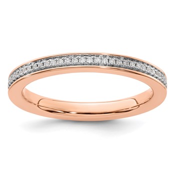 14k Rose Gold Stackable Expressions Diamond Ring