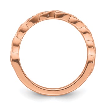 14k Rose Gold Stackable Expressions Diamond Twist Ring — alternate view