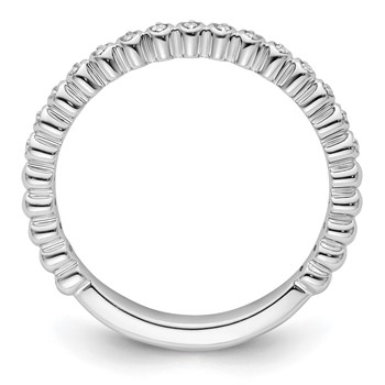 14k White Gold Stackable Expressions Diamond Ring — alternate view