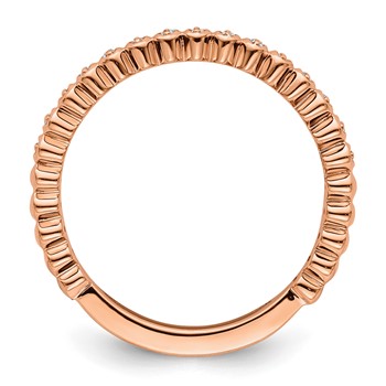 14k Rose Gold Stackable Expressions Diamond Ring — alternate view