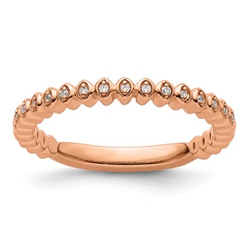 14k Rose Gold Stackable Expressions Diamond Ring