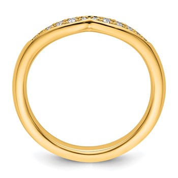 14k Stackable Expressions Diamond Curved Ring — alternate view