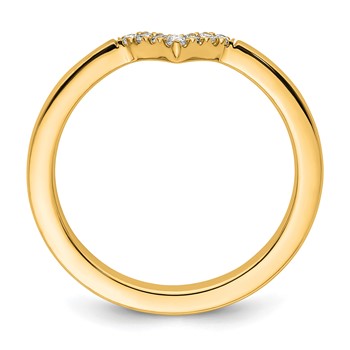 14k Stackable Expressions Diamond V-Shape Ring — alternate view