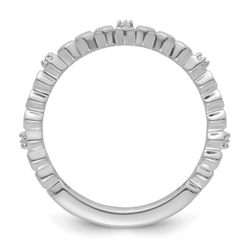 14k White Gold Stackable Expressions Diamond Ring — alternate view
