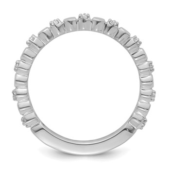 14k White Gold Stackable Expressions Diamond Ring — alternate view
