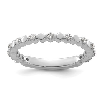 14k White Gold Stackable Expressions Diamond Ring