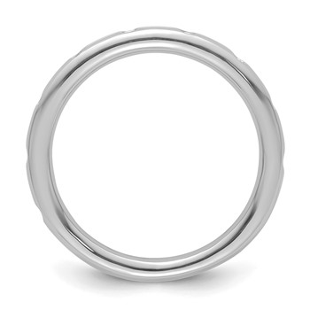 14k White Gold Stackable Expressions Diamond Ring — alternate view