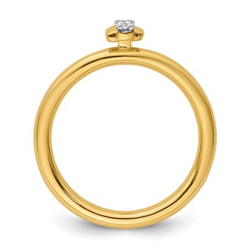 14k Stackable Expressions Diamond Ring — alternate view