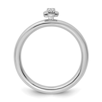 14k White Gold Stackable Expressions Diamond Ring — alternate view