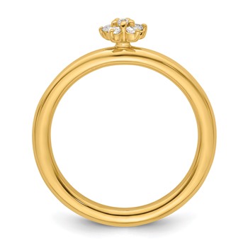 14k Stackable Expressions Diamond Star Ring — alternate view