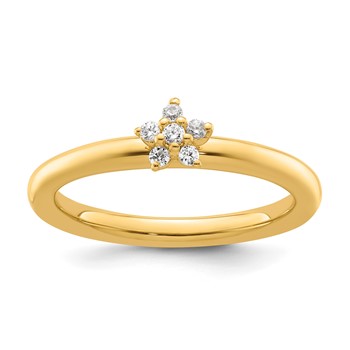 14k Stackable Expressions Diamond Star Ring