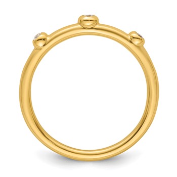 14k Stackable Expressions Diamond Ring — alternate view