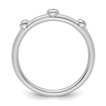 14k White Gold Stackable Expressions Diamond Ring — alternate view