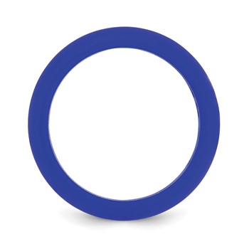 Silicone Blue 8mm Domed Band Size 7 — alternate view