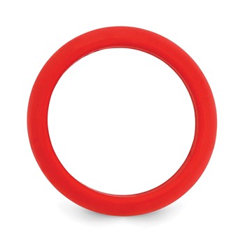 Silicone Red 8mm Domed Band Size 7 — alternate view