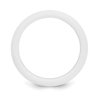 Silicone White 8.7mm Domed Band Size 7 — alternate view