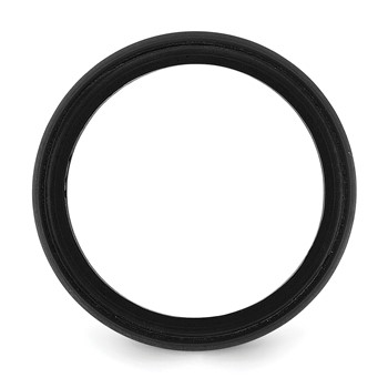 Silicone Black 8mm Ridged Edge Band Size 10 — alternate view
