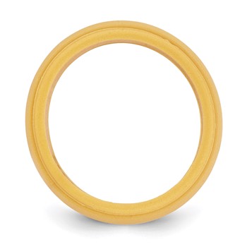 Silicone Gold Metallic 8mm Ridged Edge Band Size 10 — alternate view