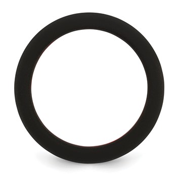 Silicone Black with Red Line Center 7.5mm Flat Band Size 10 — alternate view