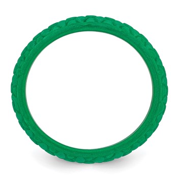 Silicone Green Mermaid Pattern 5.7mm Domed Band Size 5 — alternate view