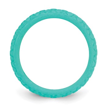 Silicone Sky Blue Mermaid Pattern 5.7mm Domed Band Size 5 — alternate view