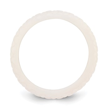 Silicone White Mermaid Pattern 5.7mm Domed Band Size 5 — alternate view