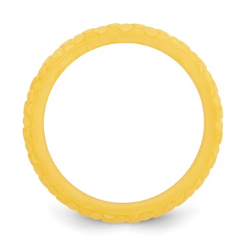 Silicone Yellow Mermaid Pattern 5.7mm Domed Band Size 5 — alternate view