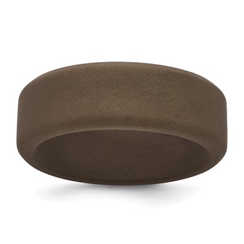 Silicone Bronze Metallic 8mm Band