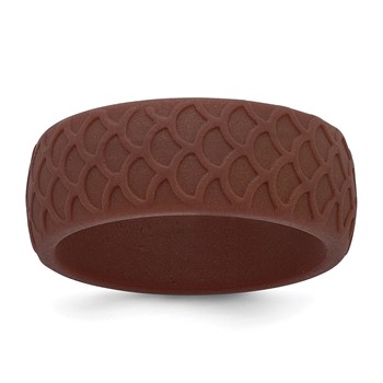 Silicone Metallic Bronze 8.70mm Fish Scale Pattern Band