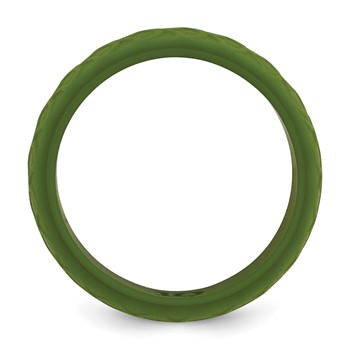 Silicone Olive Green 8.70mm Fish Scale Pattern Band — alternate view