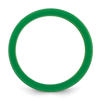 Silicone Green 8.70mm Flat Edge Band — alternate view
