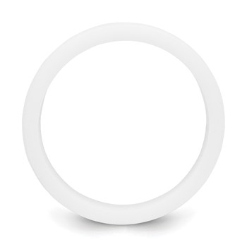 Silicone White 8.70mm Flat Edge Band — alternate view