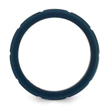 Silicone Dark Blue 8mm Grid Pattern Band — alternate view