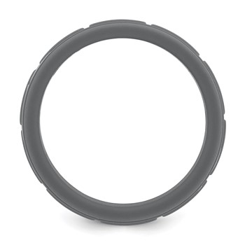 Silicone Dark Gray 8mm Grid Pattern Band — alternate view