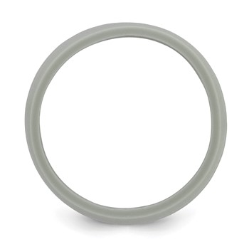 Silicone Light Gray 8.50mm Grooved Band — alternate view