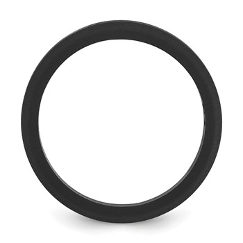 Silicone Black 4mm Ridged Edge Band — alternate view