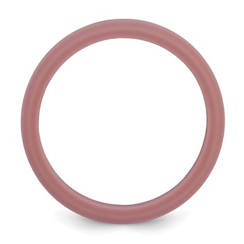 Silicone Rose Pink 4mm Ridged Edge Band — alternate view