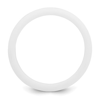 Silicone White 4mm Ridged Edge Band — alternate view